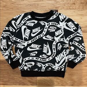 Nike Graphic Black and White Crewneck Sweater